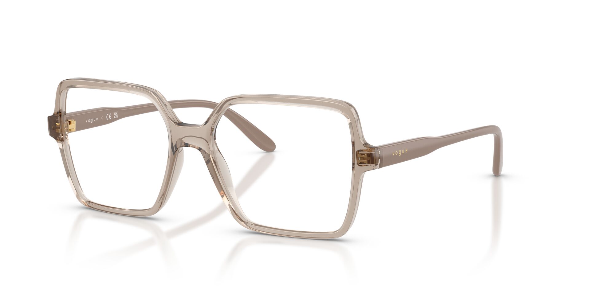 海外　VOGUE Lentes Ópticos Vogue Oversize Beige Translúcido | Braver Tienda