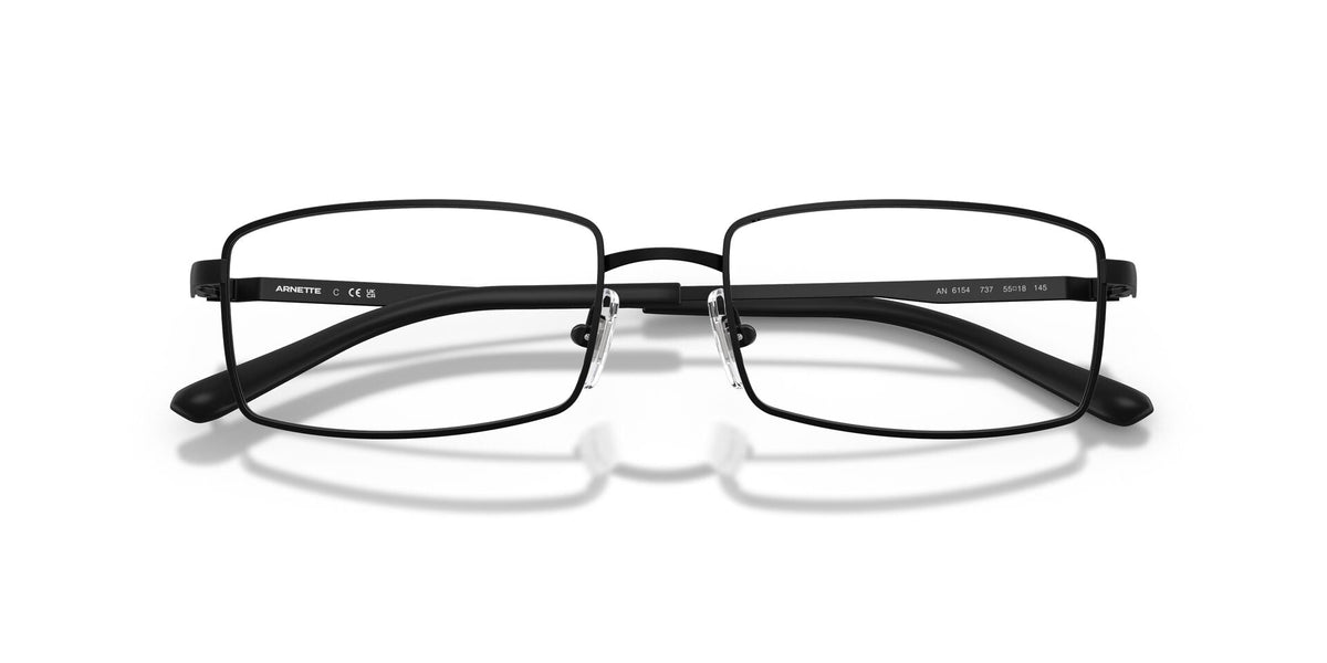 Lentes Ópticos Arnette 0AN6154 Negro mate – vista frontal cerrado