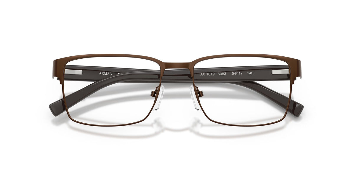Lentes Ópticos Armani Exchange 0AX1019 Café mate – vista frontal cerrado