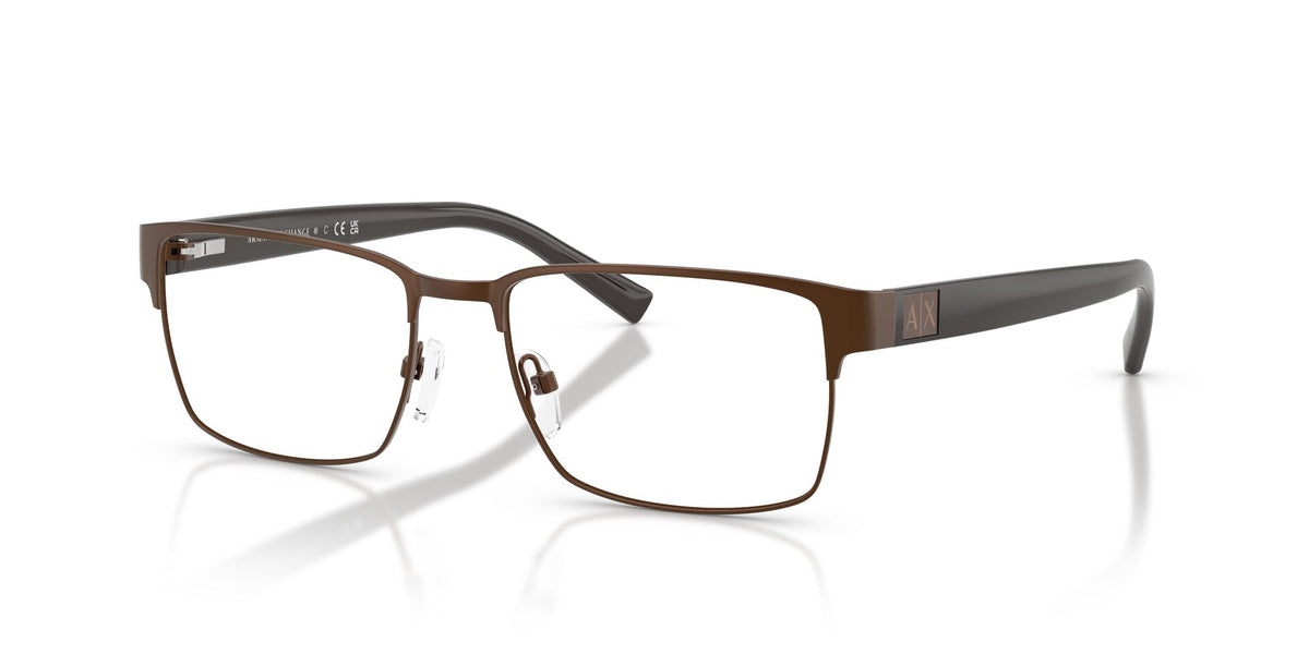 Lentes Ópticos Armani Exchange 0AX1019 Café mate – vista tres cuartos