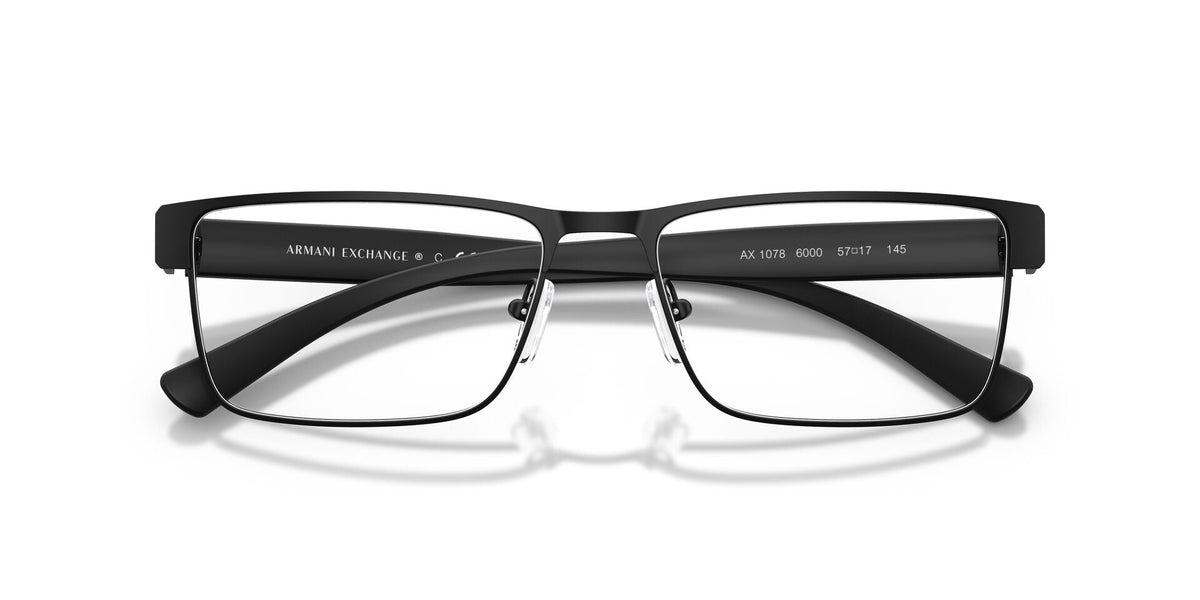 Lentes Ópticos Armani Exchange 0AX1078 Negro mate – vista frontal cerrado