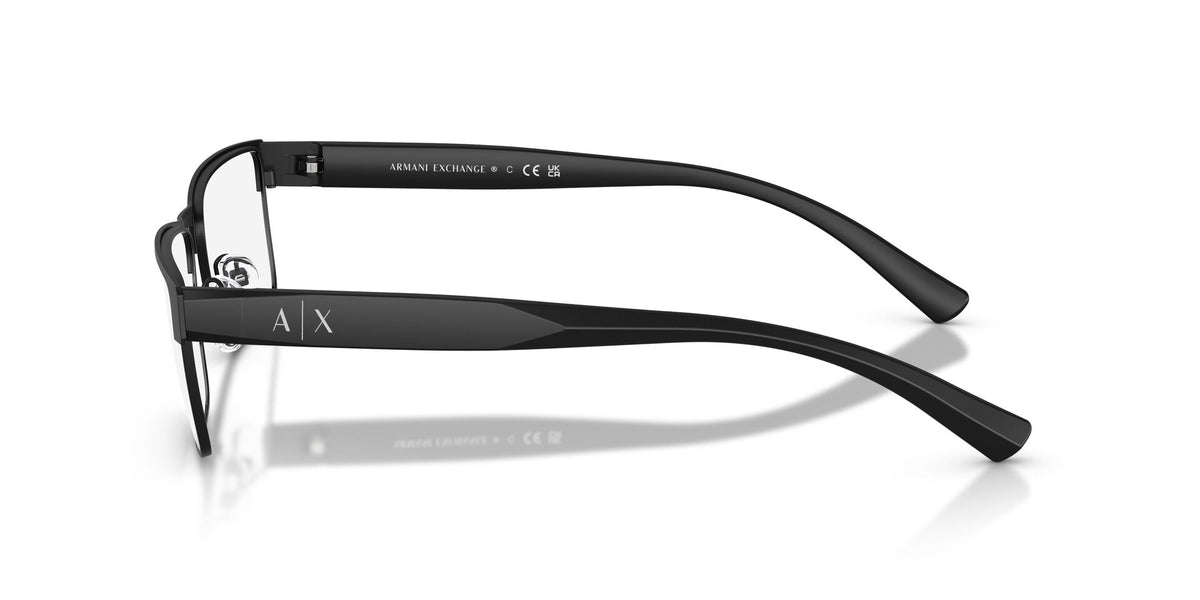 Lentes Ópticos Armani Exchange 0AX1078 Negro mate – vista tres cuartos