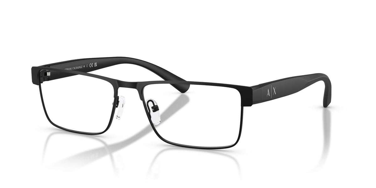 Lentes Ópticos Armani Exchange 0AX1078 Negro mate – vista tres cuartos