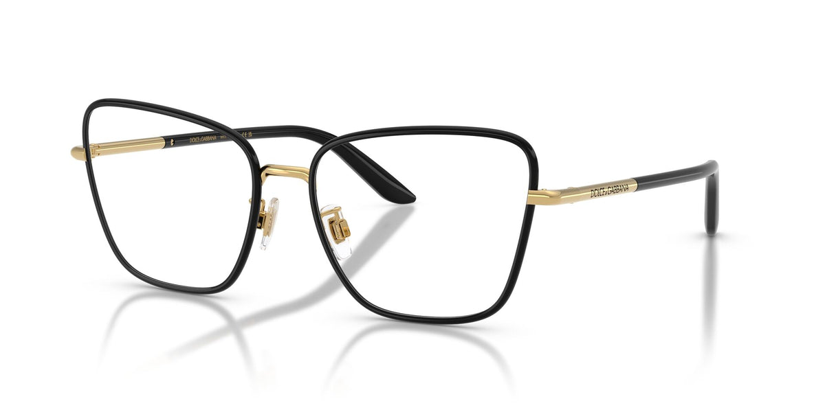 Lentes Ópticos Dolce & Gabbana 0DG1359 Dorado y negro – vista tres cuartos