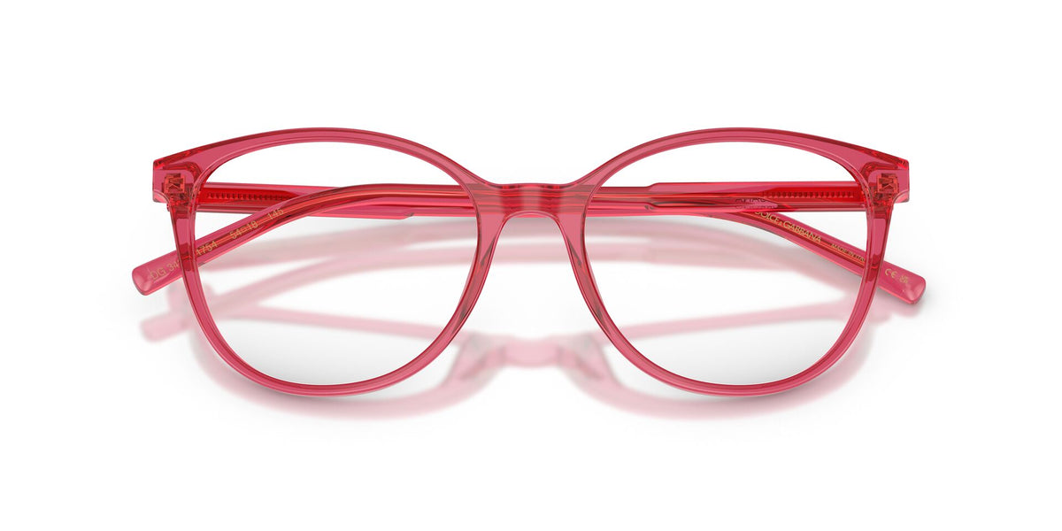 Lentes Ópticos Dolce & Gabbana 0DG3425 Cereza transparente – vista frontal cerrado