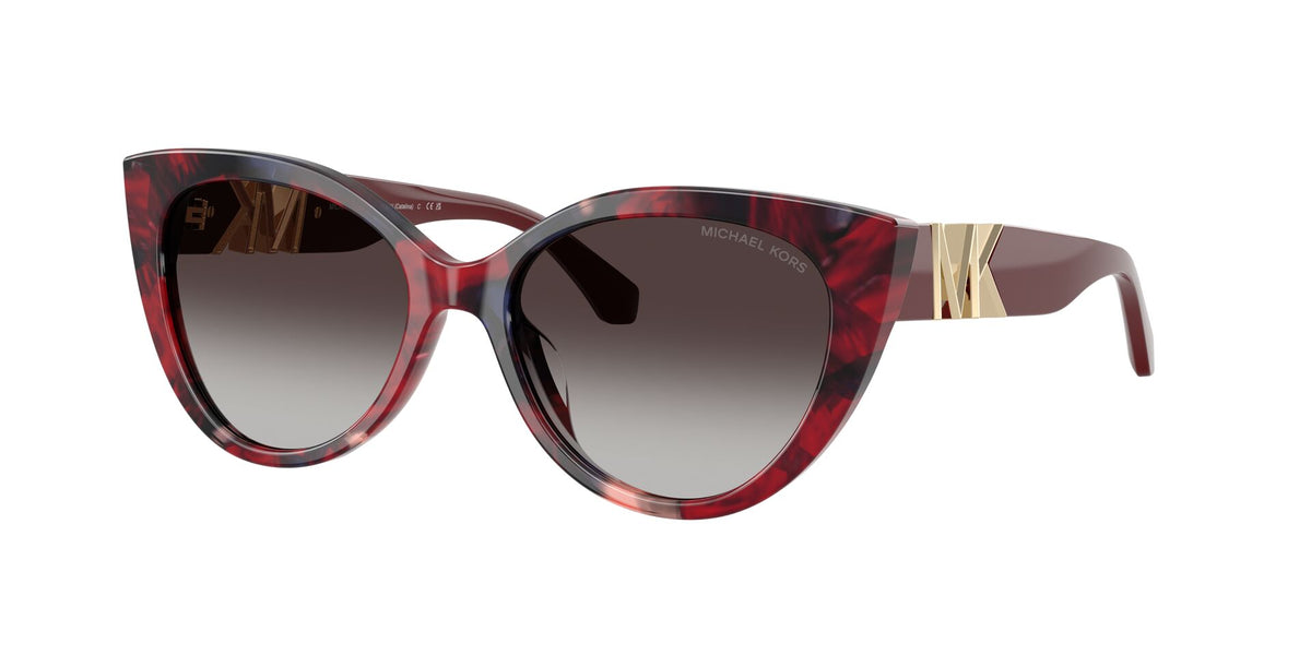 Lentes de Sol Michael Kors Catalina 0MK2291U Carey merlot – vista tres cuartos sin sombra