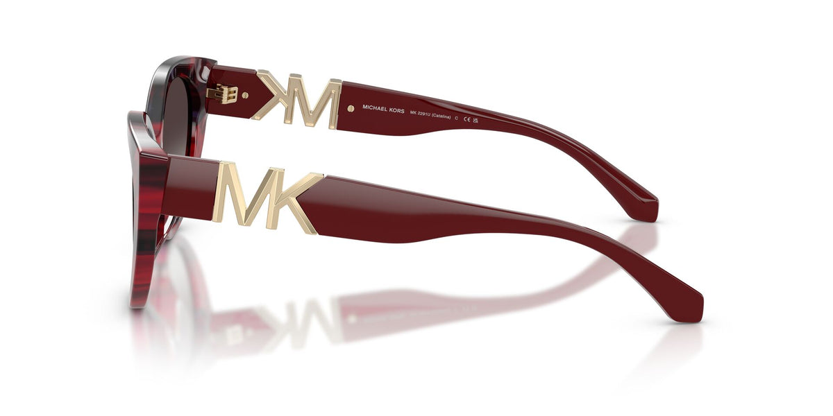 Lentes de Sol Michael Kors Catalina 0MK2291U Carey merlot – vista tres cuartos
