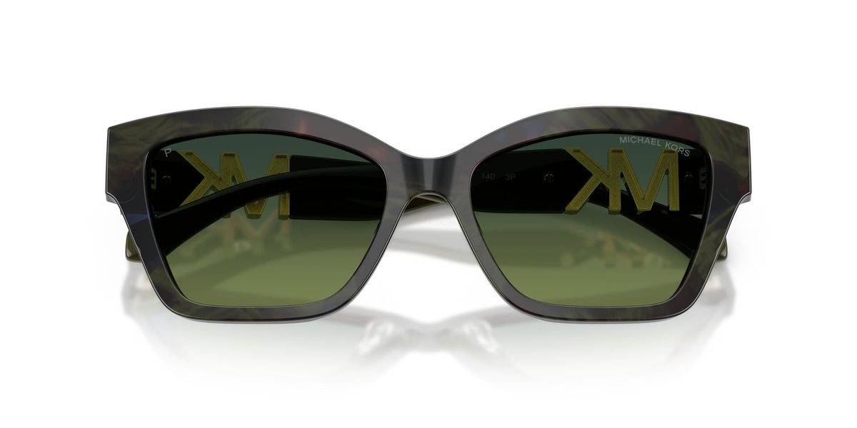 Lentes de Sol Michael Kors Santa Barbara 0MK2292U Carey oliva – vista frontal cerrado