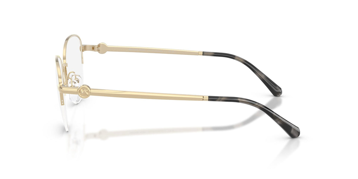 Lentes Ópticos Michael Kors Antiparos 0MK3109 Dorado claro – vista tres cuartos