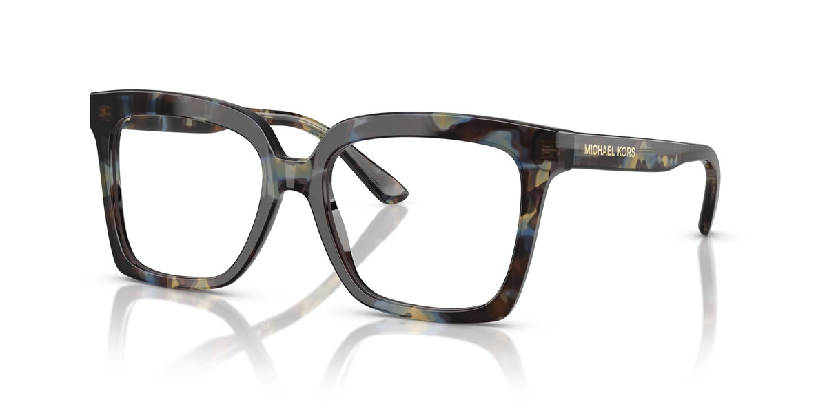 Lentes Ópticos Michael Kors San Sebastian 0MK4143 Carey azul – vista tres cuartos