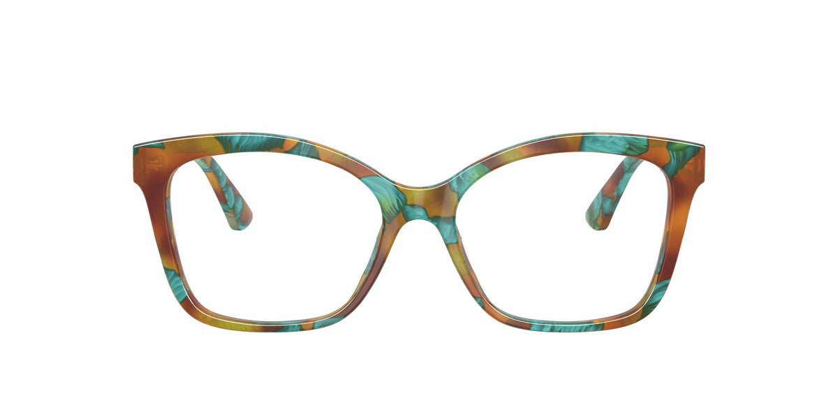 Lentes Ópticos Michael Kors Palm Desert 0MK4179 Carey turquesa – vista frontal sin sombra