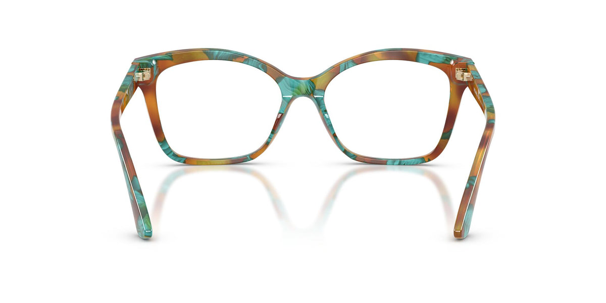 Lentes Ópticos Michael Kors Palm Desert 0MK4179 Carey turquesa – vista posterior