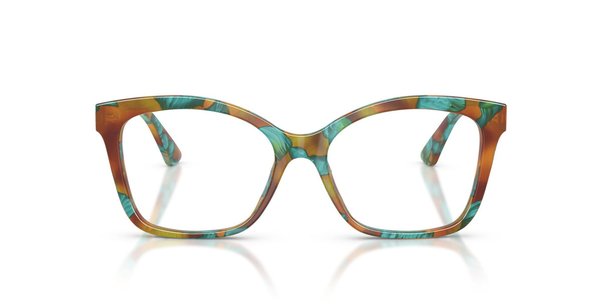Lentes Ópticos Michael Kors Palm Desert 0MK4179 Carey turquesa – vista frontal
