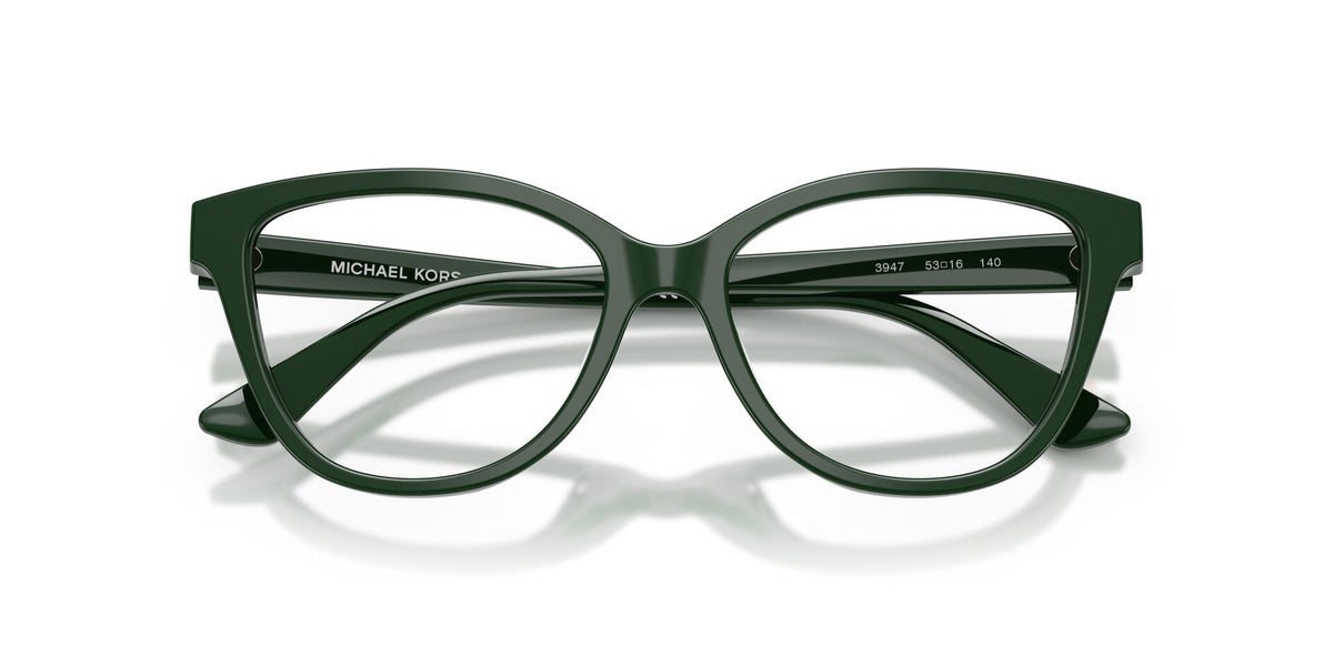 Lentes Ópticos Michael Kors Puerto Rico 0MK4195U Verde bosque – vista frontal cerrado