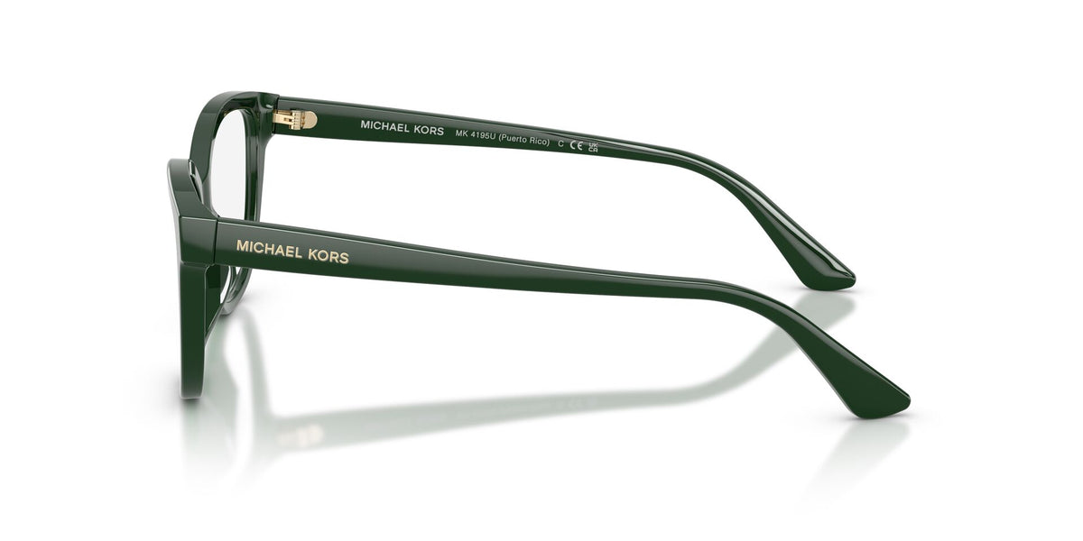 Lentes Ópticos Michael Kors Puerto Rico 0MK4195U Verde bosque – vista lateral