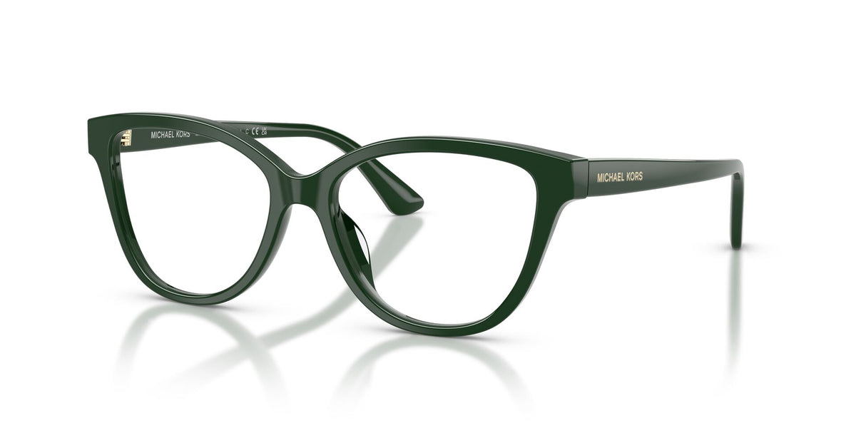 Lentes Ópticos Michael Kors Puerto Rico 0MK4195U Verde bosque – vista tres cuartos