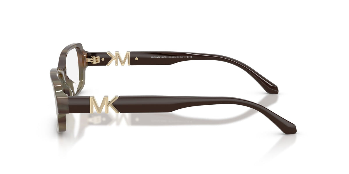 Lentes Ópticos Michael Kors Big Sur 0MK4201U Carey café – vista lateral