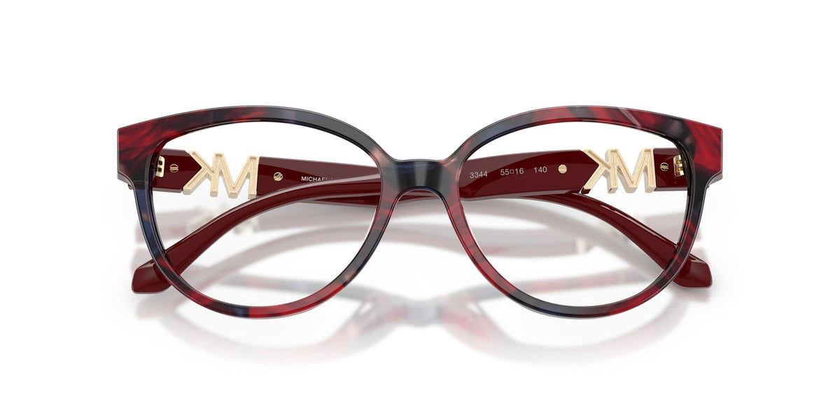 Lentes Ópticos Michael Kors Half Moon Bay 0MK4202U Carey merlot – vista frontal cerrado