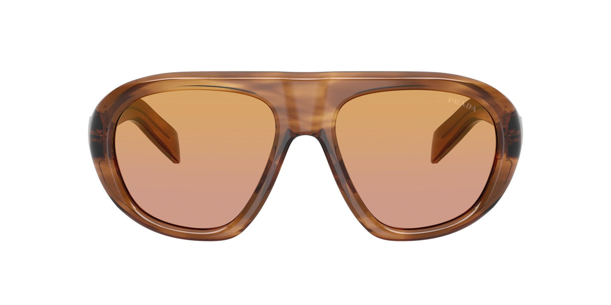 Lentes de Sol Prada 0PR_C05S Palisandro rayado – vista frontal sin sombra