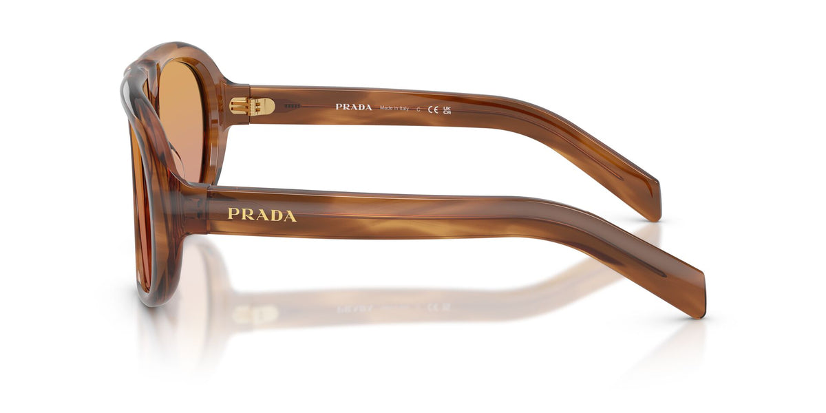Lentes de Sol Prada 0PR_C05S Palisandro rayado – vista tres cuartos