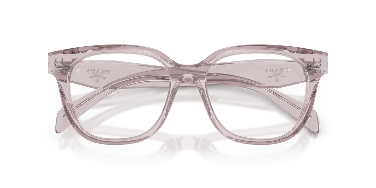 Lentes Ópticos Prada 0PR_C11V Malva transparente – vista frontal cerrado