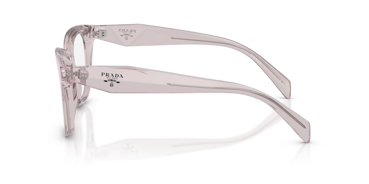 Lentes Ópticos Prada 0PR_C11V Malva transparente – vista tres cuartos