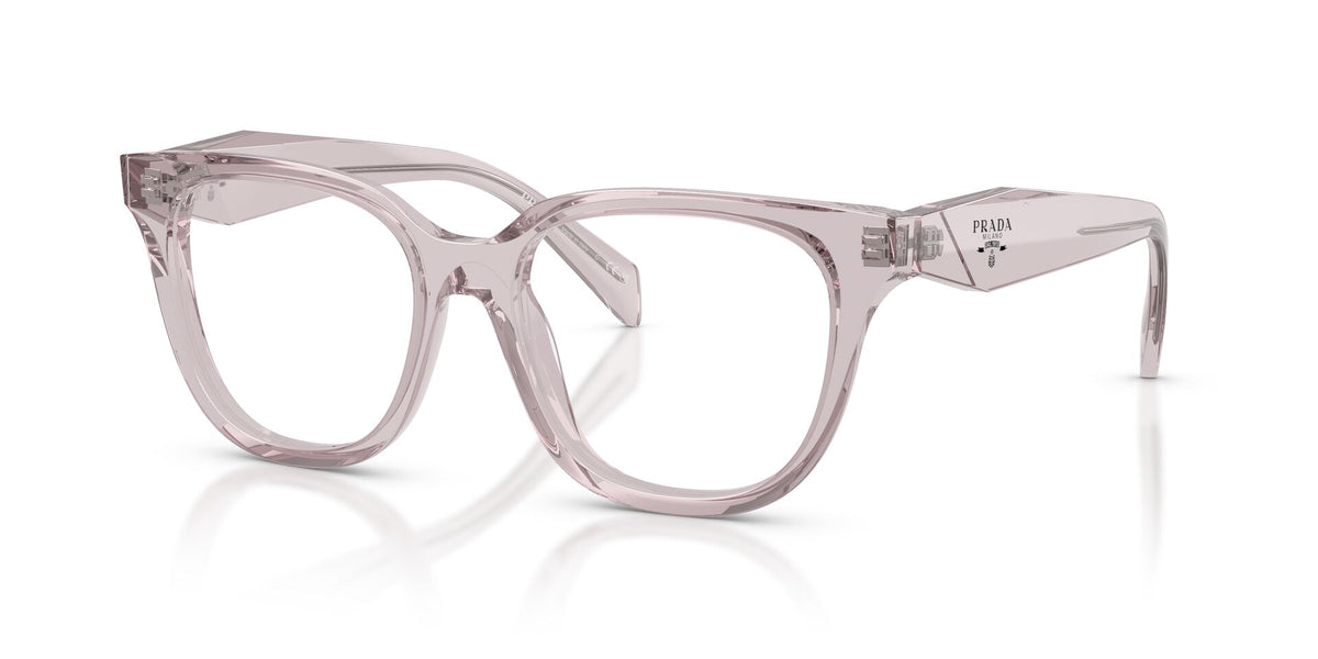 Lentes Ópticos Prada 0PR_C11V Malva transparente – vista tres cuartos