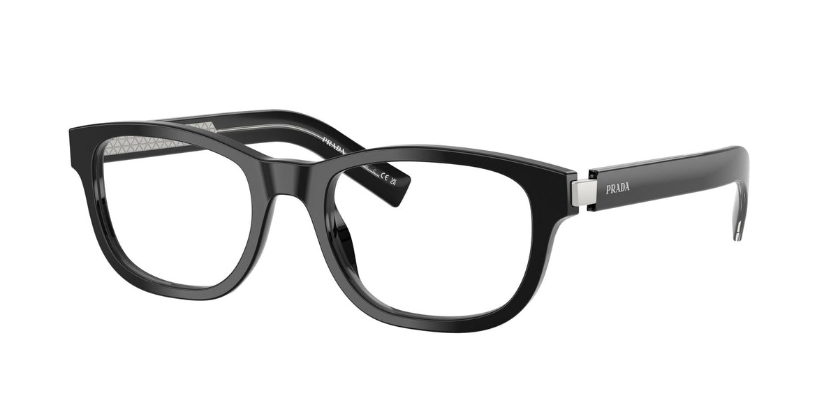 Lentes Ópticos Prada 0PR_D16V Negro – vista tres cuartos sin sombra