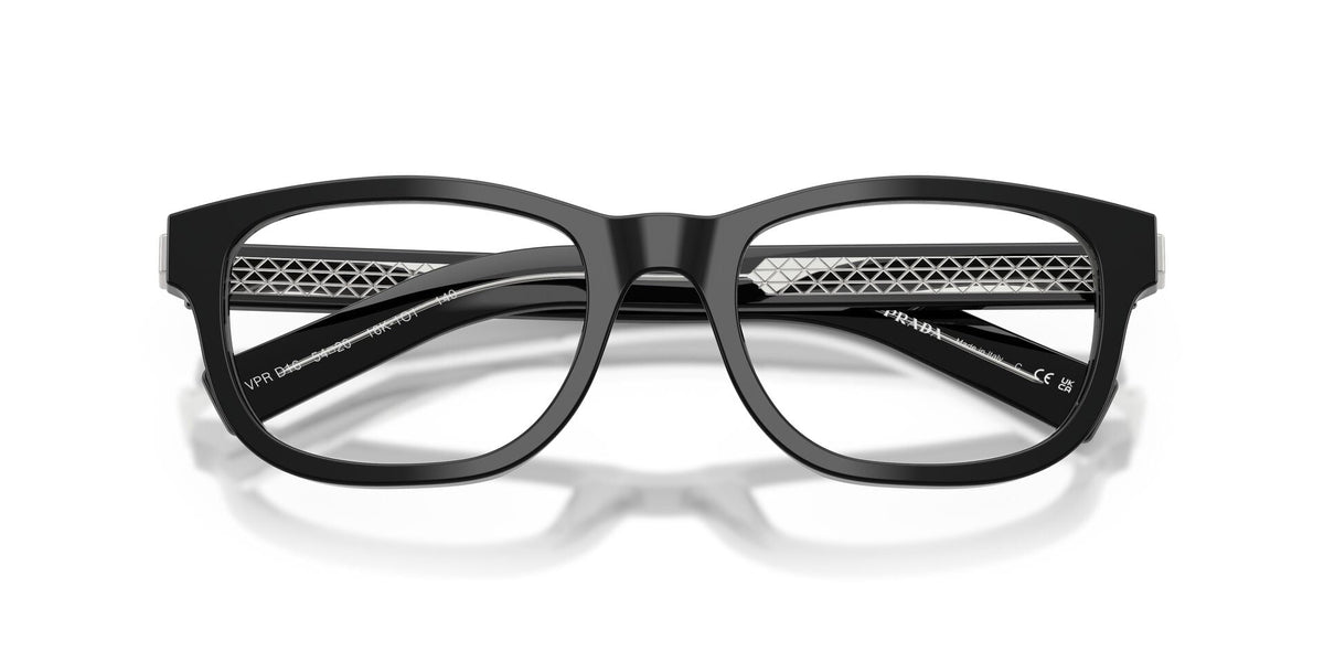 Lentes Ópticos Prada 0PR_D16V Negro – vista frontal cerrado