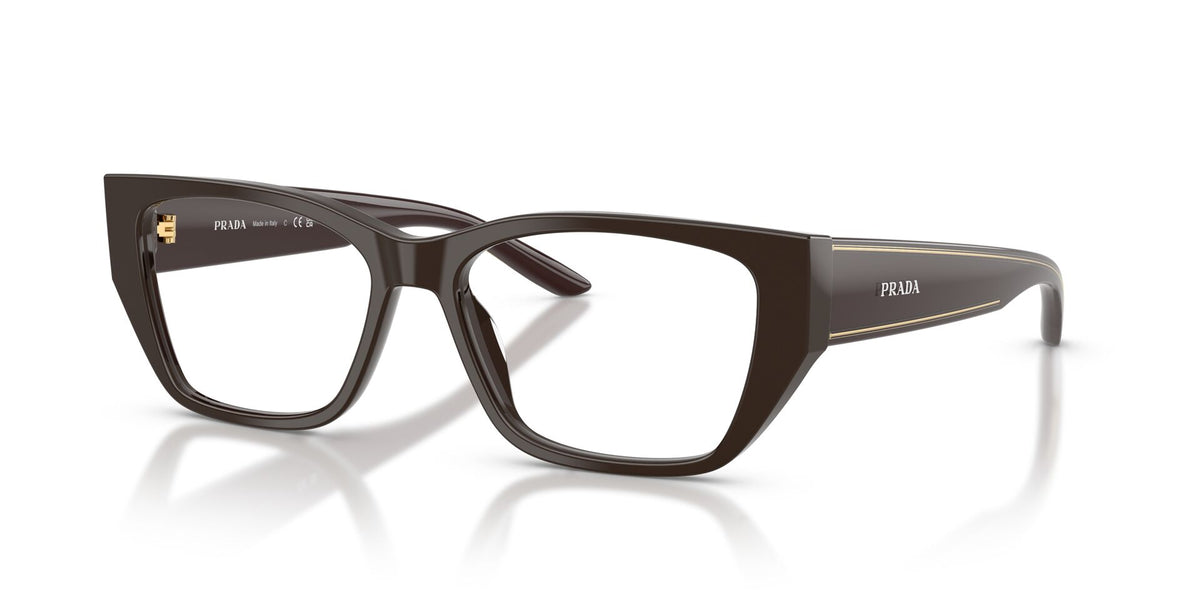 Lentes Ópticos Prada 0PR_D20V Café tabaco – vista tres cuartos