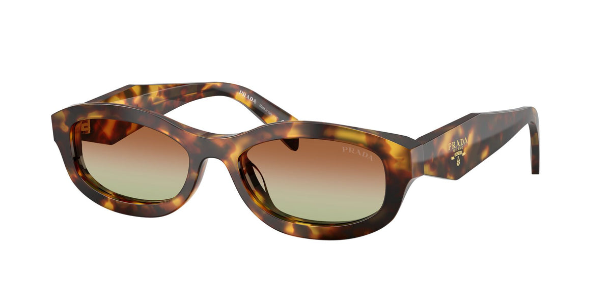 Lentes de Sol Prada 0PR_D24S Carey miel – vista tres cuartos sin sombra