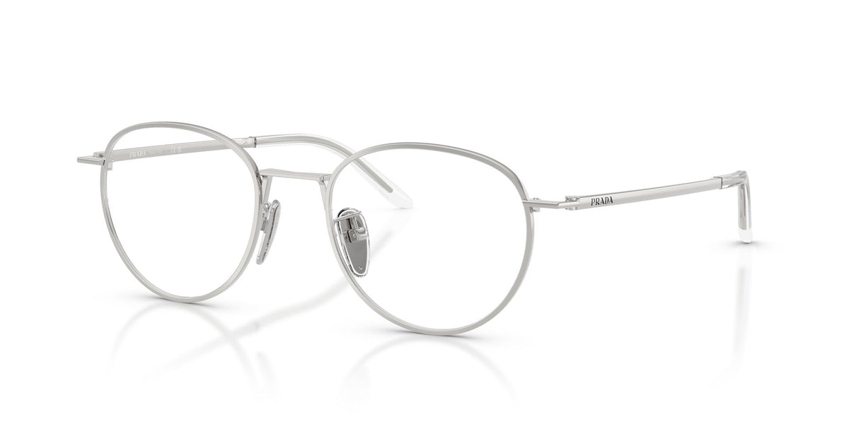 Lentes Ópticos Prada 0PR_D57VD Plata – vista tres cuartos