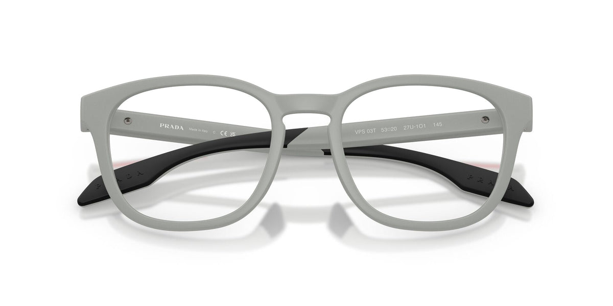Lentes Ópticos Prada Linea Rossa 0PS_03TV Gris mate – vista frontal cerrado