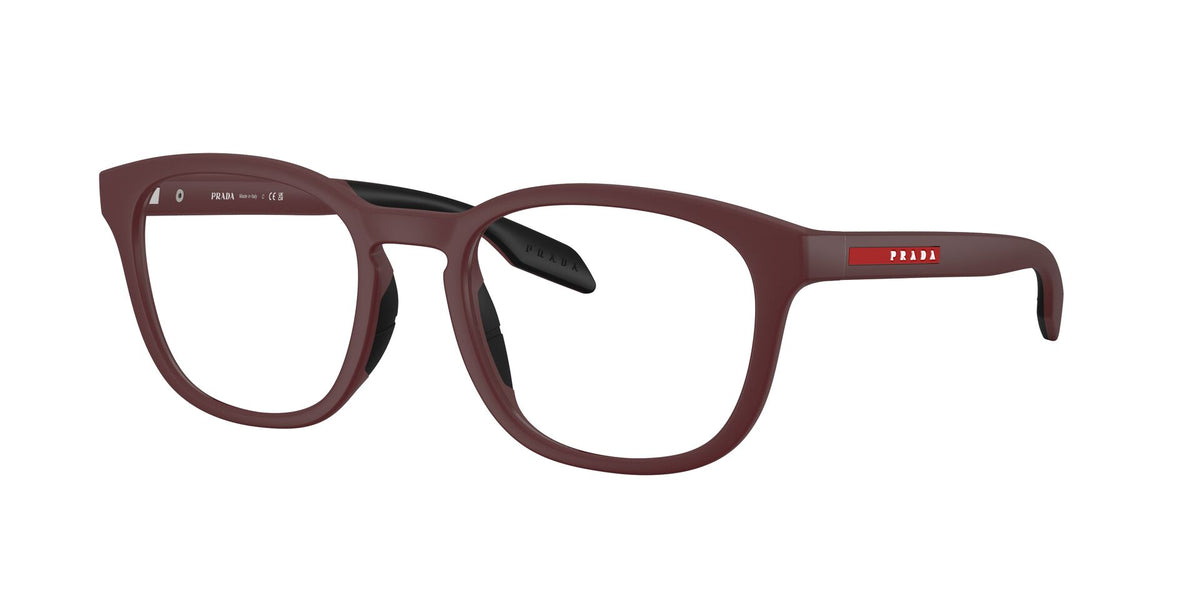 Lentes Ópticos Prada Linea Rossa 0PS_03TV Café mate – vista tres cuartos sin sombra