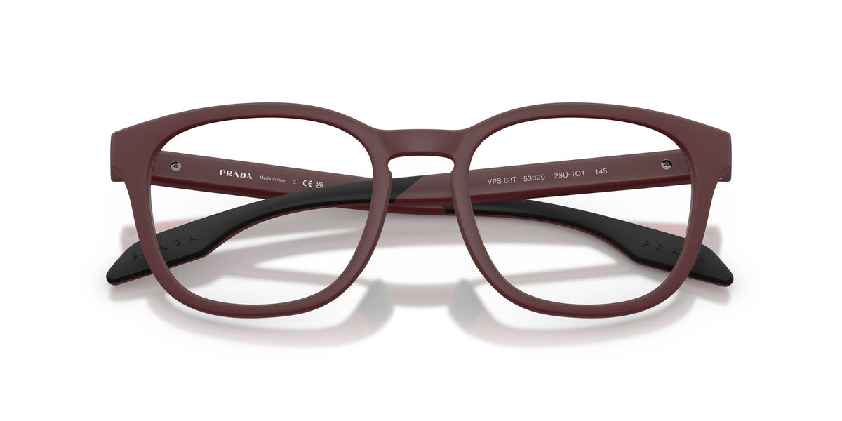 Lentes Ópticos Prada Linea Rossa 0PS_03TV Café mate – vista frontal cerrado