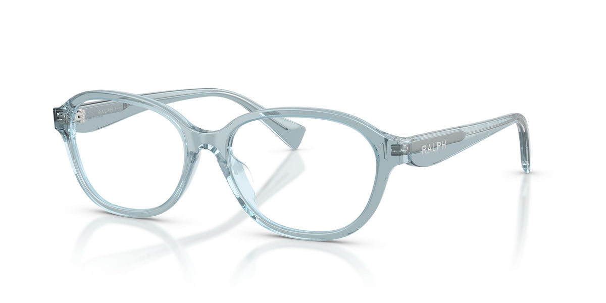 Lentes Ópticos Ralph by Ralph Lauren 0RA7203U Azul transparente – vista tres cuartos