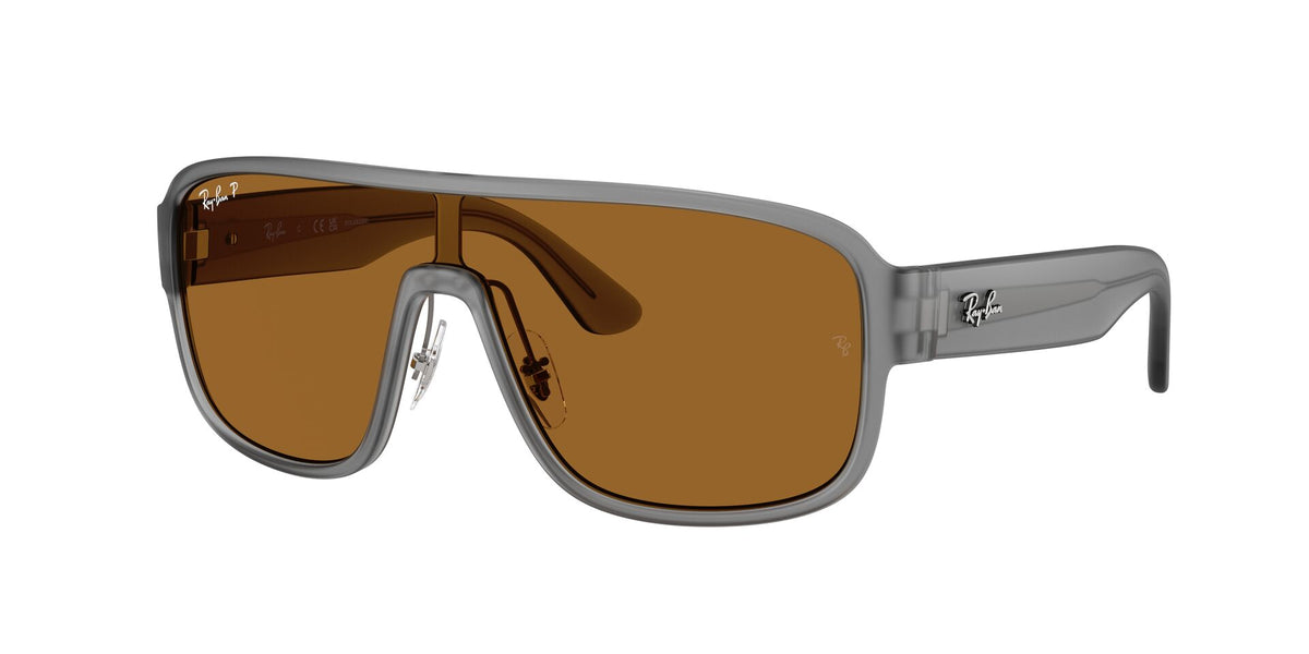 Lentes de Sol Ray-Ban 0RB2229 Gris mate – vista tres cuartos sin sombra