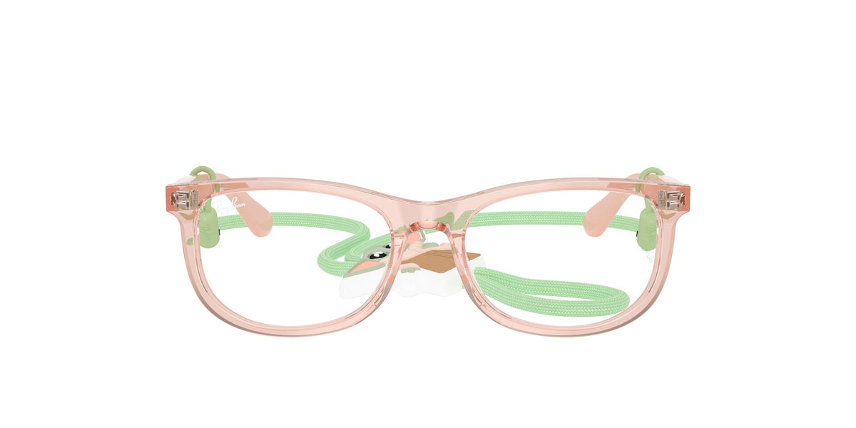 Lentes ópticos Ray-Ban Kids 0RY1642 Rosa translúcido – vista frontal
