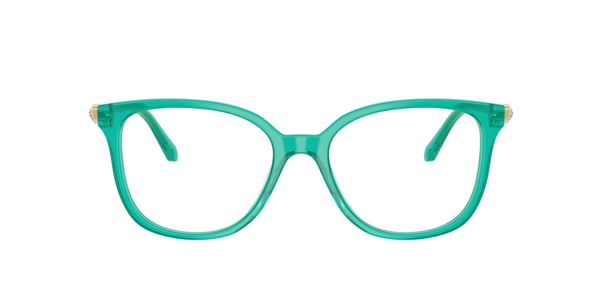 Lentes Ópticos Swarovski 0SK2069 Verde transparente – vista frontal sin sombra