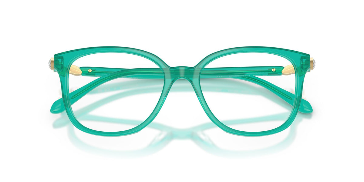 Lentes Ópticos Swarovski 0SK2069 Verde transparente – vista frontal cerrado