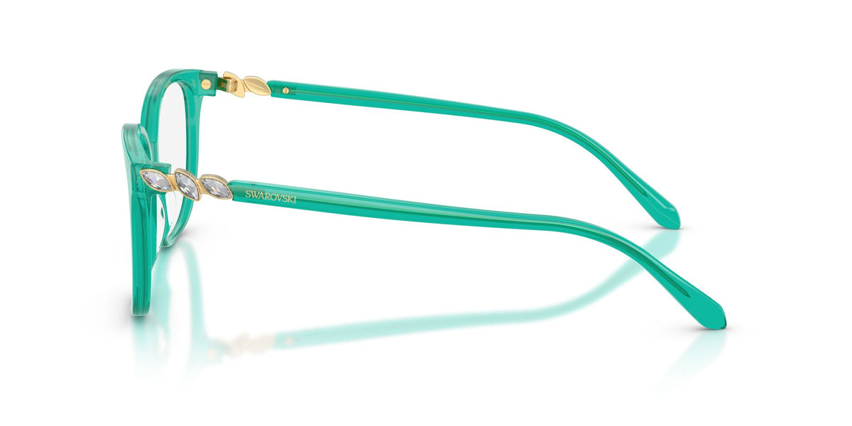 Lentes Ópticos Swarovski 0SK2069 Verde transparente – vista tres cuartos