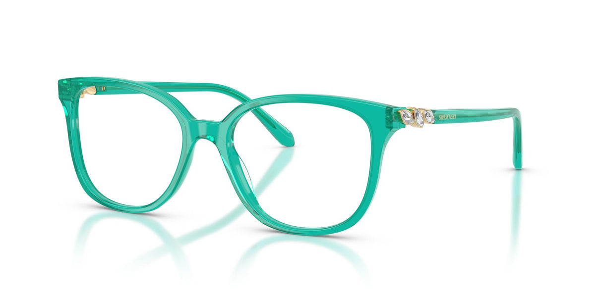 Lentes Ópticos Swarovski 0SK2069 Verde transparente – vista tres cuartos