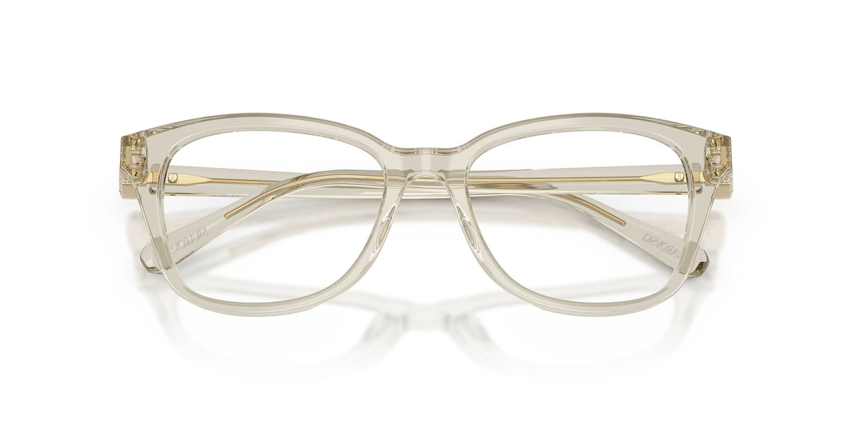Lentes Ópticos Swarovski 0SK2073 Beige transparente – vista frontal cerrado