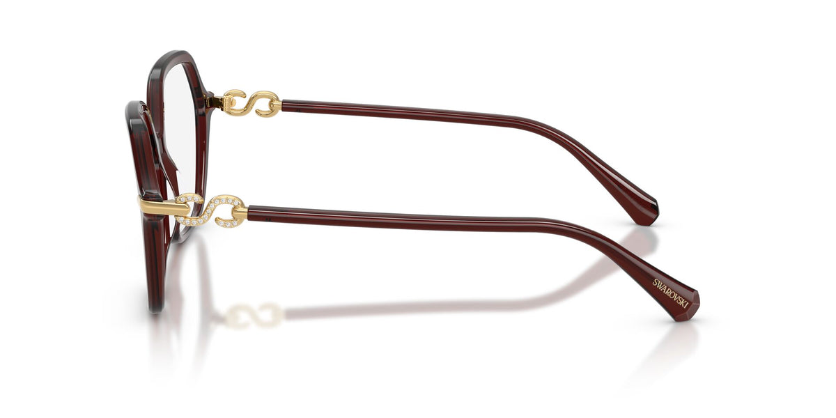 Lentes Ópticos Swarovski 0SK2075 Burdeo transparente – vista tres cuartos