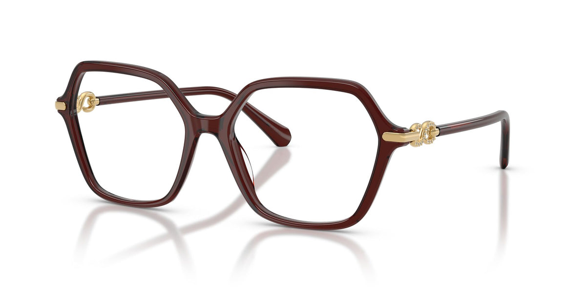 Lentes Ópticos Swarovski 0SK2075 Burdeo transparente – vista tres cuartos