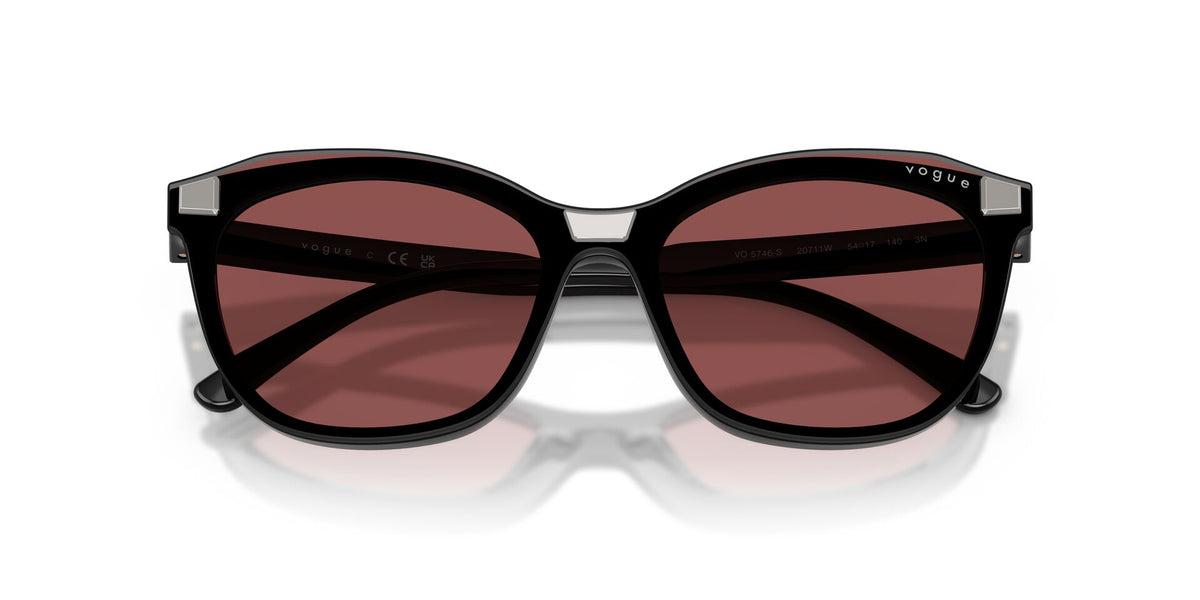 Lentes Ópticos Vogue 0VO5746S Negro – vista frontal cerrado