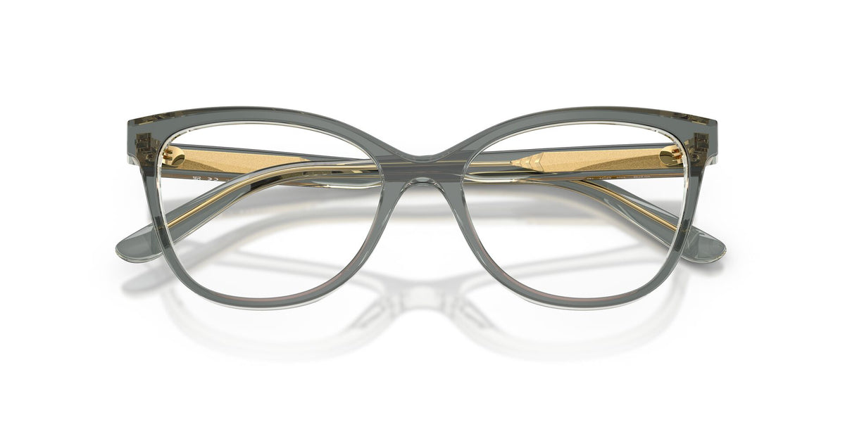 Lentes Ópticos Vogue 0VO5748 Verde transparente – vista frontal cerrado
