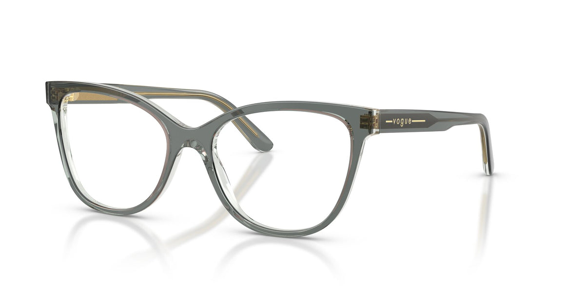 Lentes Ópticos Vogue 0VO5748 Verde transparente – vista tres cuartos