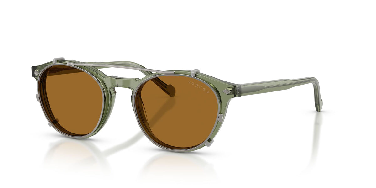 Lentes Ópticos Vogue 0VO5751S Verde transparente – vista tres cuartos