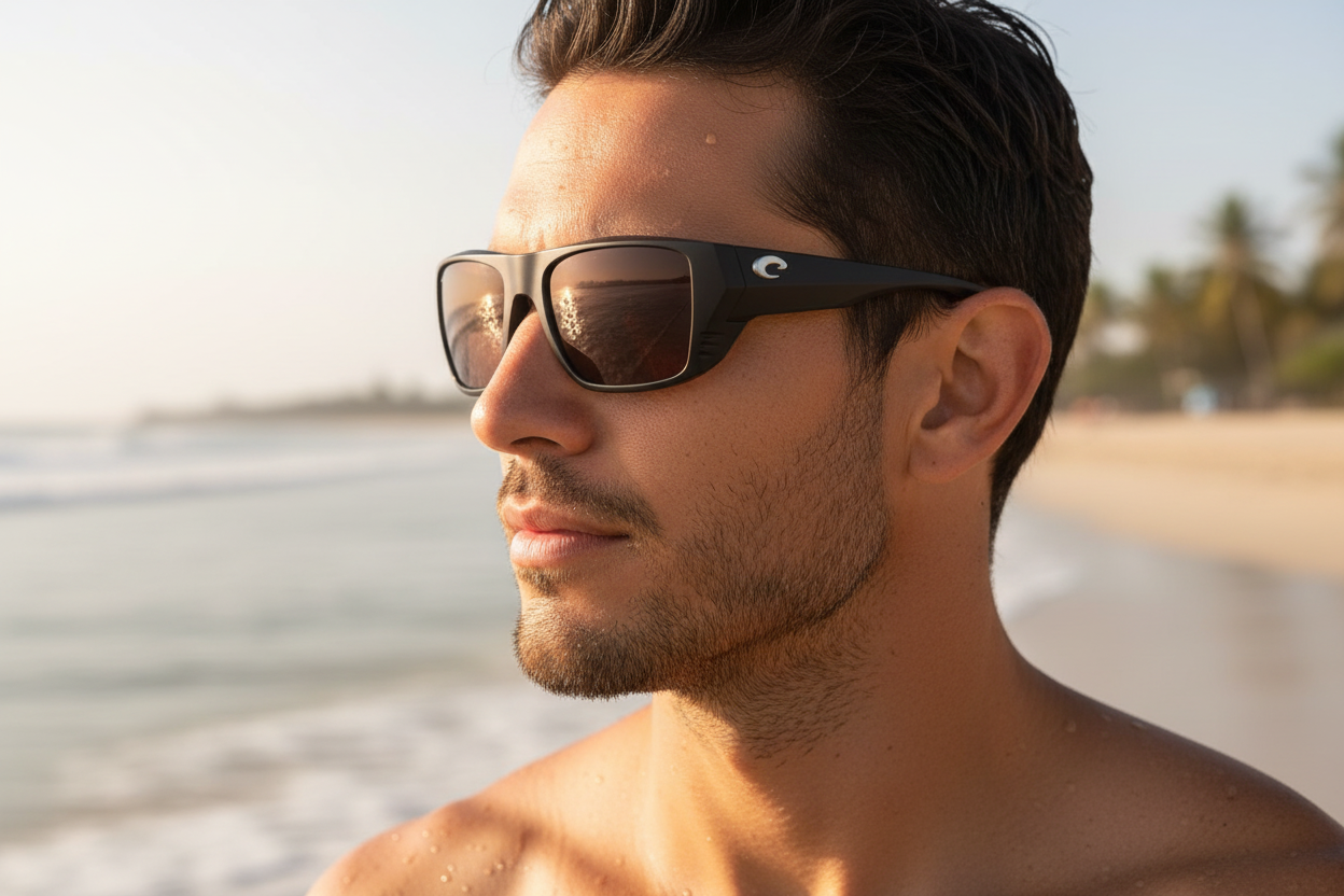 Costa del Mar Finlet - Modelo masculino perfil

